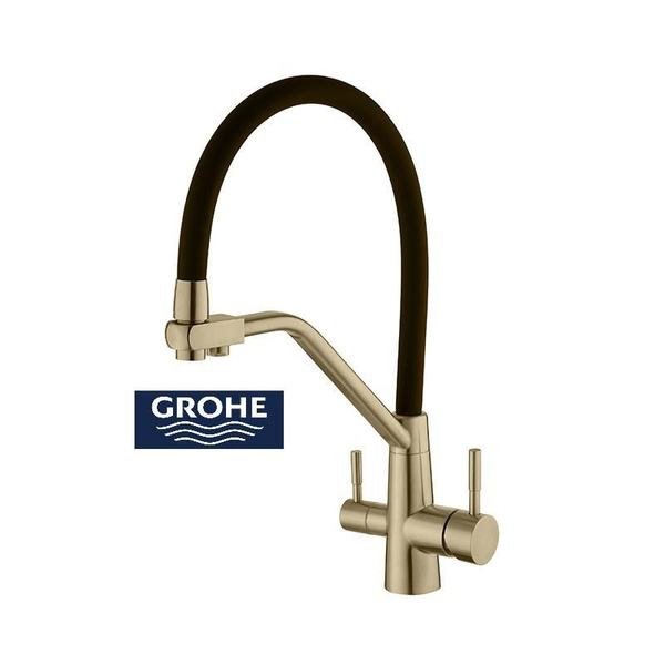 GROHE Смеситель для кухни с гибким изливом и фильтром для - купить с ...