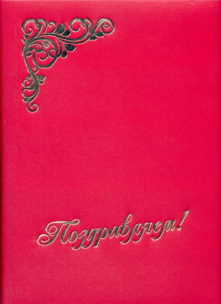 Папка адресная: Поздравляем! Формат А4, красная. Папка для праздников ...