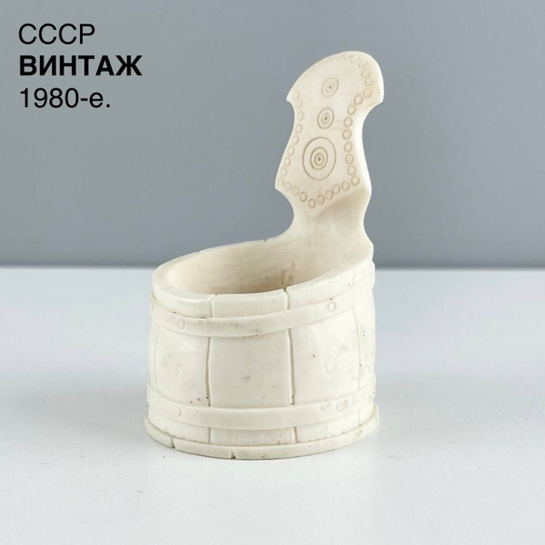 Характеристики Винтажная статуэтка (спичечница) "Кадушка". Кость ...