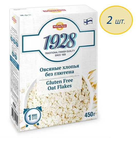 Хлопья без глютена овсяные Мюллюн Парас 700 г (450 г * 2 шт.) купить на ...