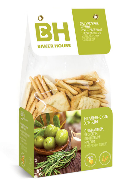 Хлебцы пшеничные Baker House Итальянские с розмарином, чесноком ...