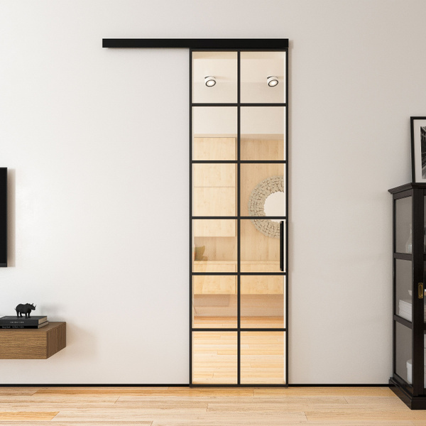 Дверь раздвижная стеклянная Gratec Loft GS, 80х240 см, закаленное ...