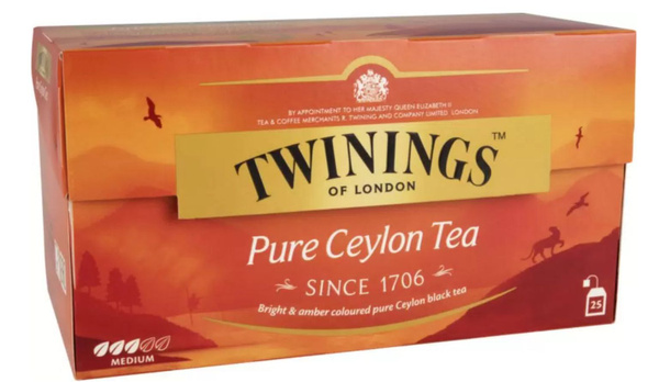 Чай черный Twinings pure ceylon tea 25 пакетиков Польша - купить с ...