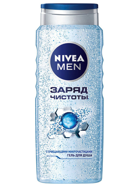 Nivea Men Гель для душа нивея Заряд чистоты, 500мл - купить с доставкой ...