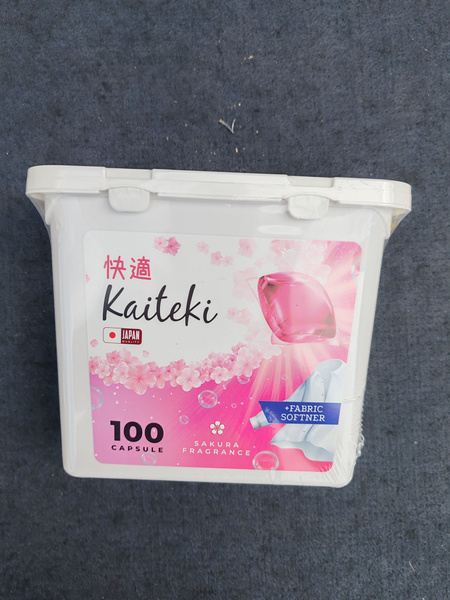 Капсулы для стирки 3в1 Kaiteki "Fabric Softner" Сакура с кондиционером ...