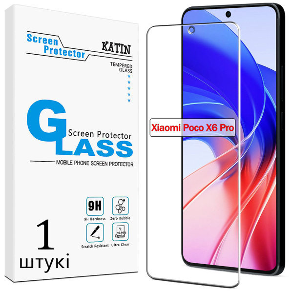 Защитное стекло KATIN для Xiaomi POCO X6 Pro 5G (Ксиоми ПОКО Х6 Про 5г ...