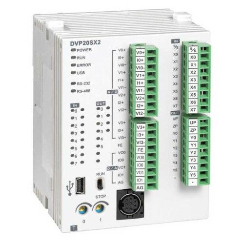 Контроллер Delta Electronics DVP20SX211S, 8DI/6DO/4AI/2AO, transistor ...