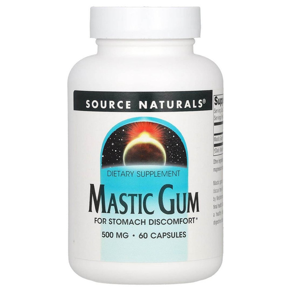 Пищевая добавка Source Naturals, мастиковая смола, 500 мг, 60 капсул ...
