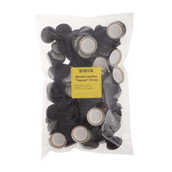 Кроненпробка (железная) "Чёрная" 29 мм для шампанских бутылок, 200 шт ...
