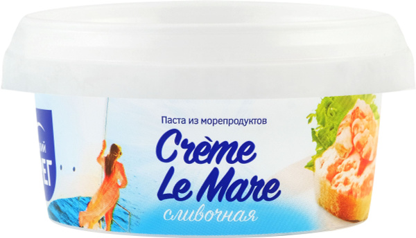Паста БАЛТИЙСКИЙ БЕРЕГ Creme Le Mare сливочная из морепродуктов, 150г ...