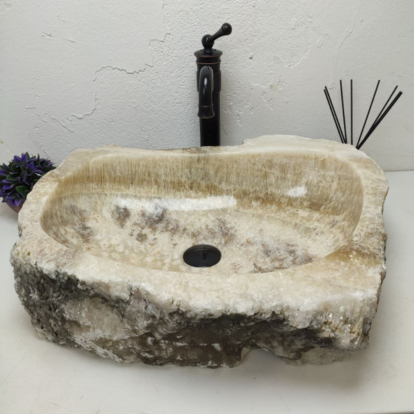 Каменная раковина из оникса Erozy BL EO-01222 (61*50*16) купить на OZON ...