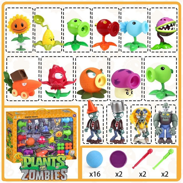 15 игрушка + карта Большой набор Растения против Зомби - Plants vs ...