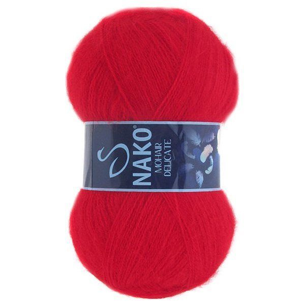 Пряжа Nako MOHAIR DELICATE 207-6150 алый (5 мотков) купить на OZON по ...