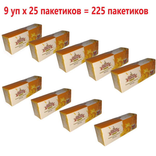 Чай черный Манго, в пакетиках ANMOL - 9 упаковки по 25 пакетиков купить ...