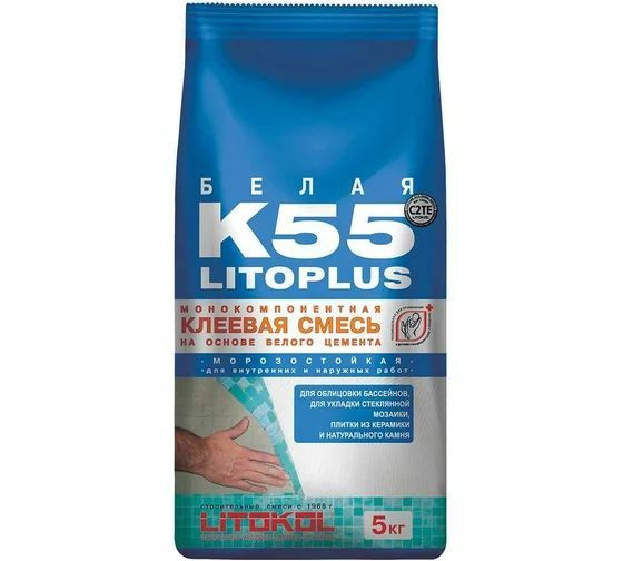 Клей для мозаики Litokol LITOPLUS K55 белый (мешок 5 КГ) купить на OZON ...