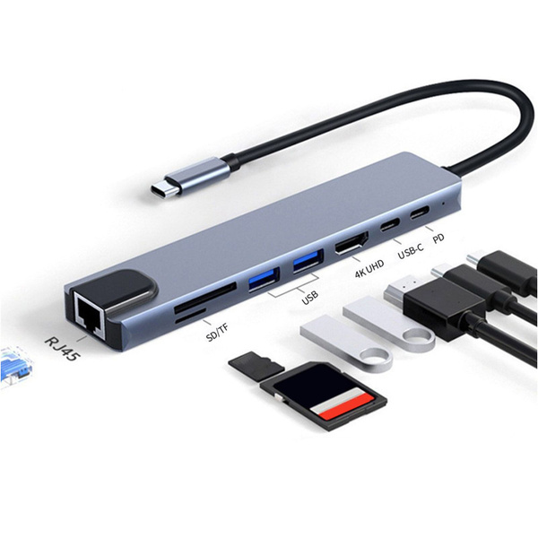 USB разветвитель 8 в 1 HUB Type C док станция Usb 3.0 хаб 3 0 ...