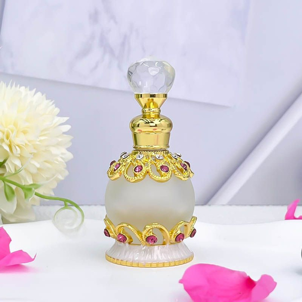 Круглый парфюмерный флакон 15 мл с ювелирным декором (без духов, только ...