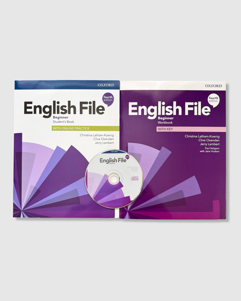 English File Beginner fourth edition (Student's book + Workbook + диск ...