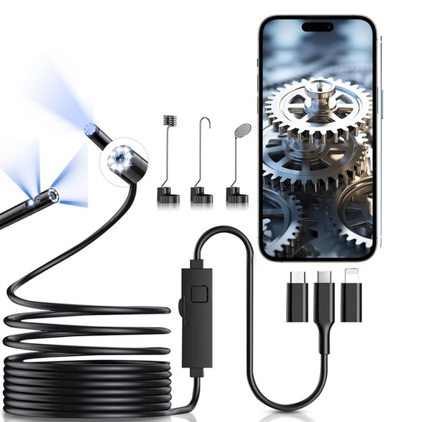 Водонепроницаемый ip67 эндоскоп Двойная камера HD 2 миллиона пикселей ...