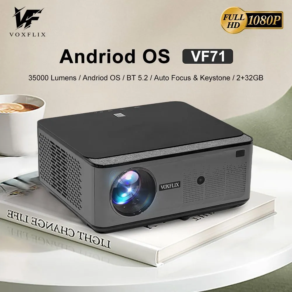 ПроекторVOXFLIXVF71,1LCD,черныйматовый,серый