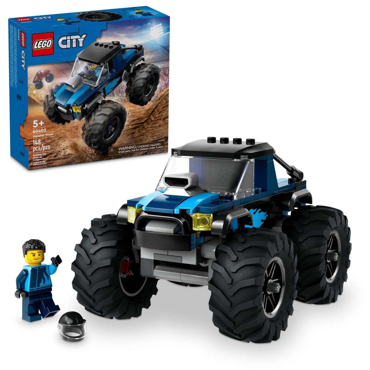 Конструктор LEGO City 60402 Синий монстр-трак - купить с доставкой по  выгодным ценам в интернет-магазине OZON (1408439300)