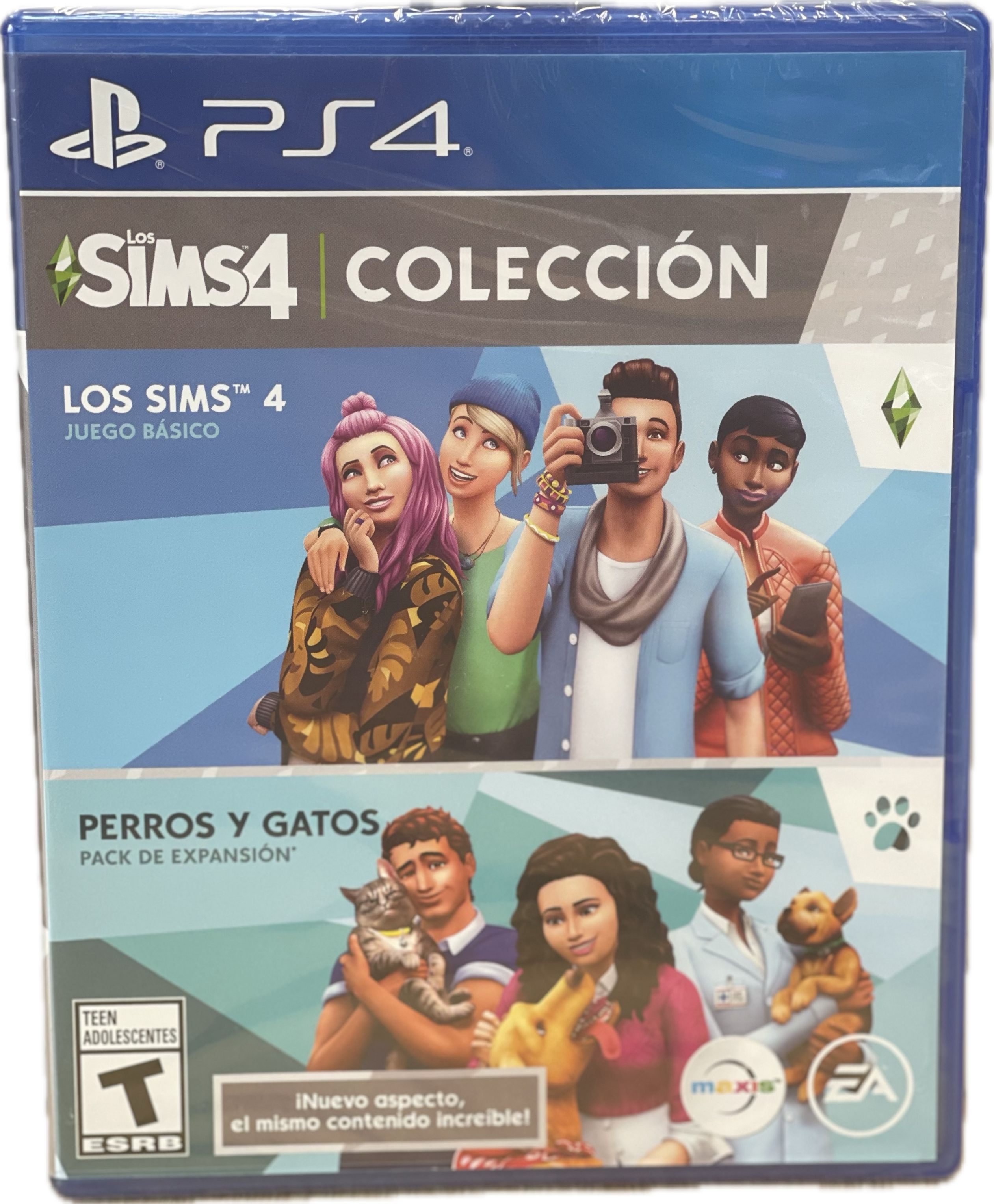 Игра на диске The Sims 4 Los Sims 4 + Los Sims 4 Perros y  Gatos(PS4,PS5,Английская версия)