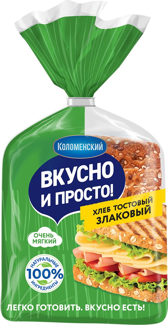 Хлеб Вкусно и просто Тостовый злаковый, в нарезке, 250 г