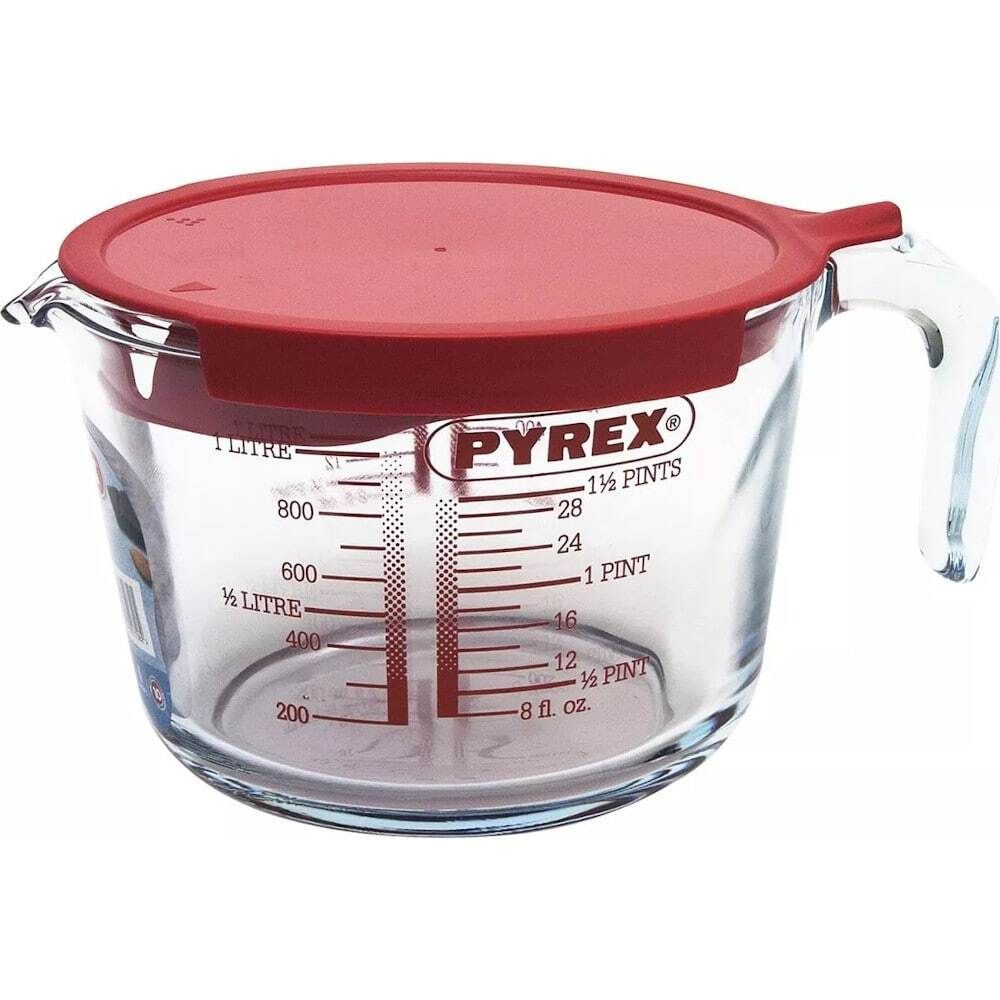 Стакан мерный Pyrex 1л с крышкой 264P000/7046