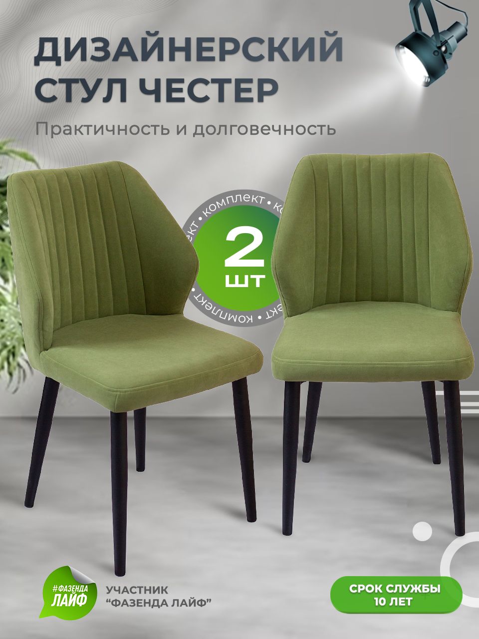 Стулья2штукиChester,обеденныйдлякухни,стульясоспинкоймягкие,велюрантикоготь,металлическиеножки,РФ