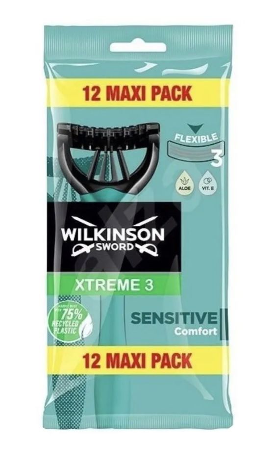 Одноразовый бритвенный станок Wilkinson Sword Xtreme 3 Sensitive, 12 шт.