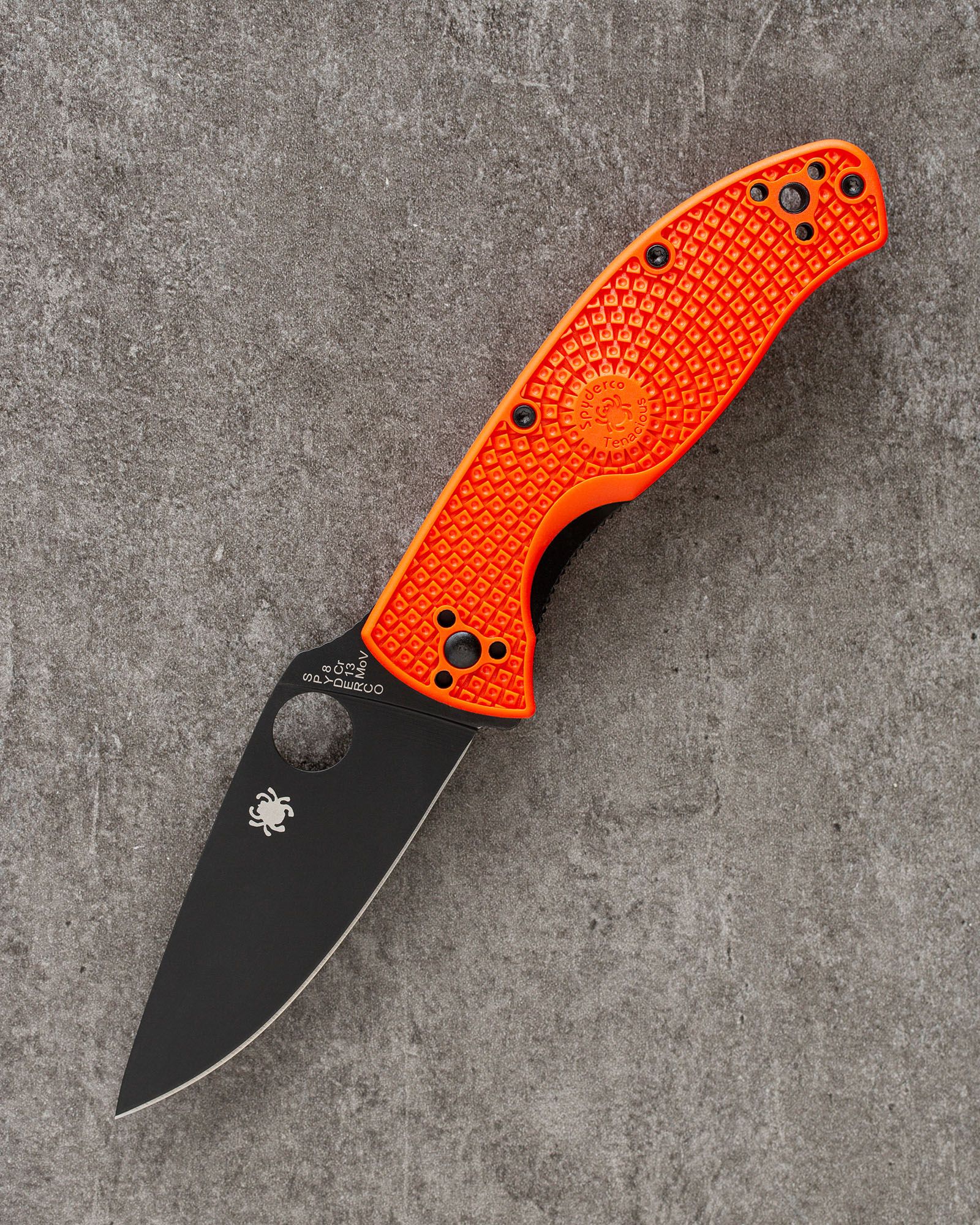 СкладнойножSpydercoTENACIOUSLightweightORANGEBLACKBLADEEXCLUSIVEC122BKOR(черный-оранжевый)