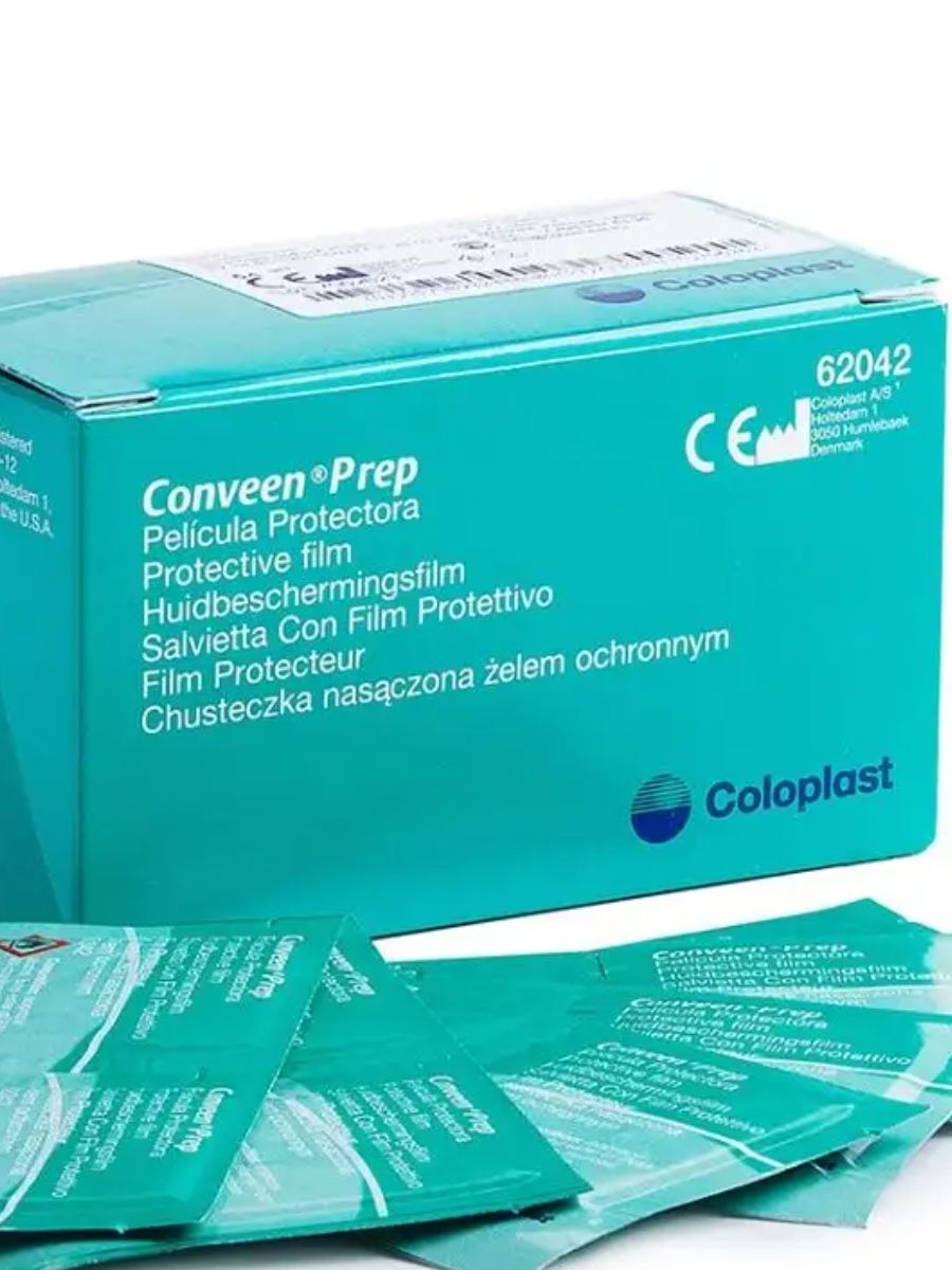 62042 Coloplast Conveen Защитная пленка "Prep", салфетки, 54 шт.