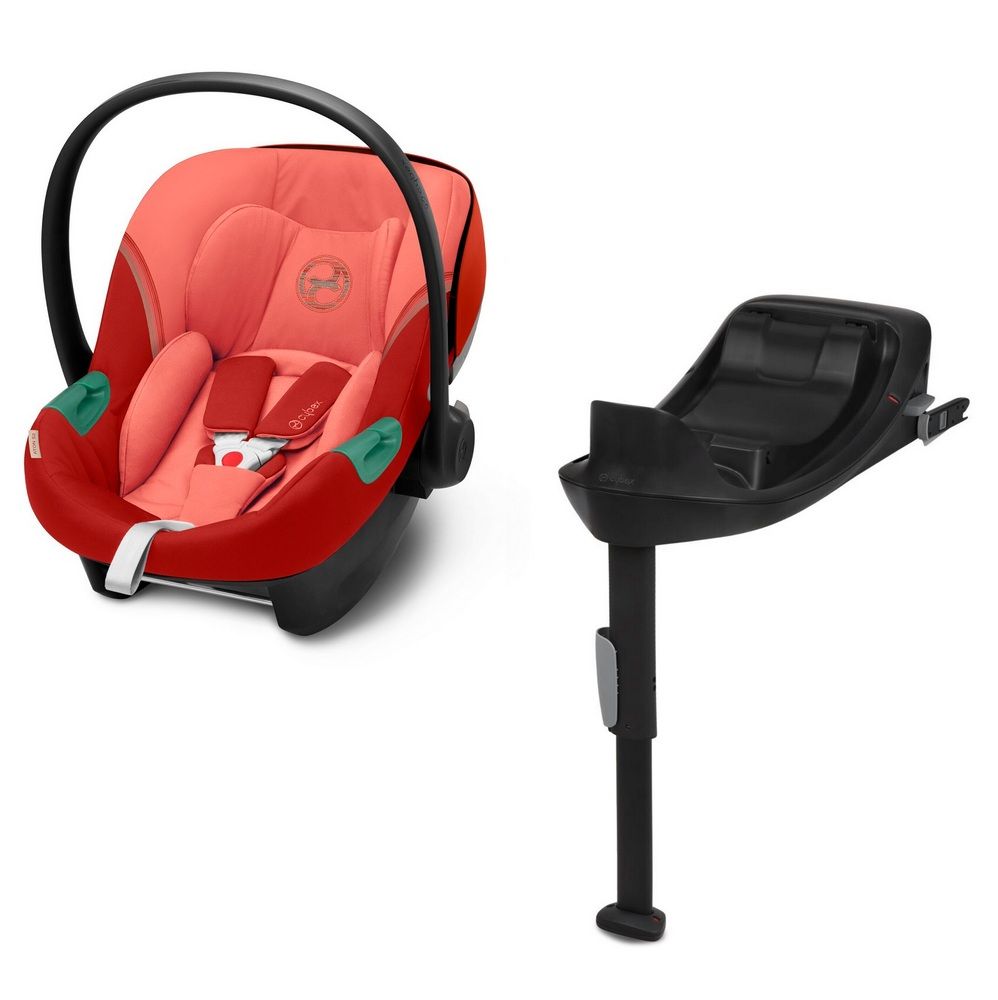 Автокресло Cybex Aton S2 i-Size с базой IsoFix Hibiscus Red