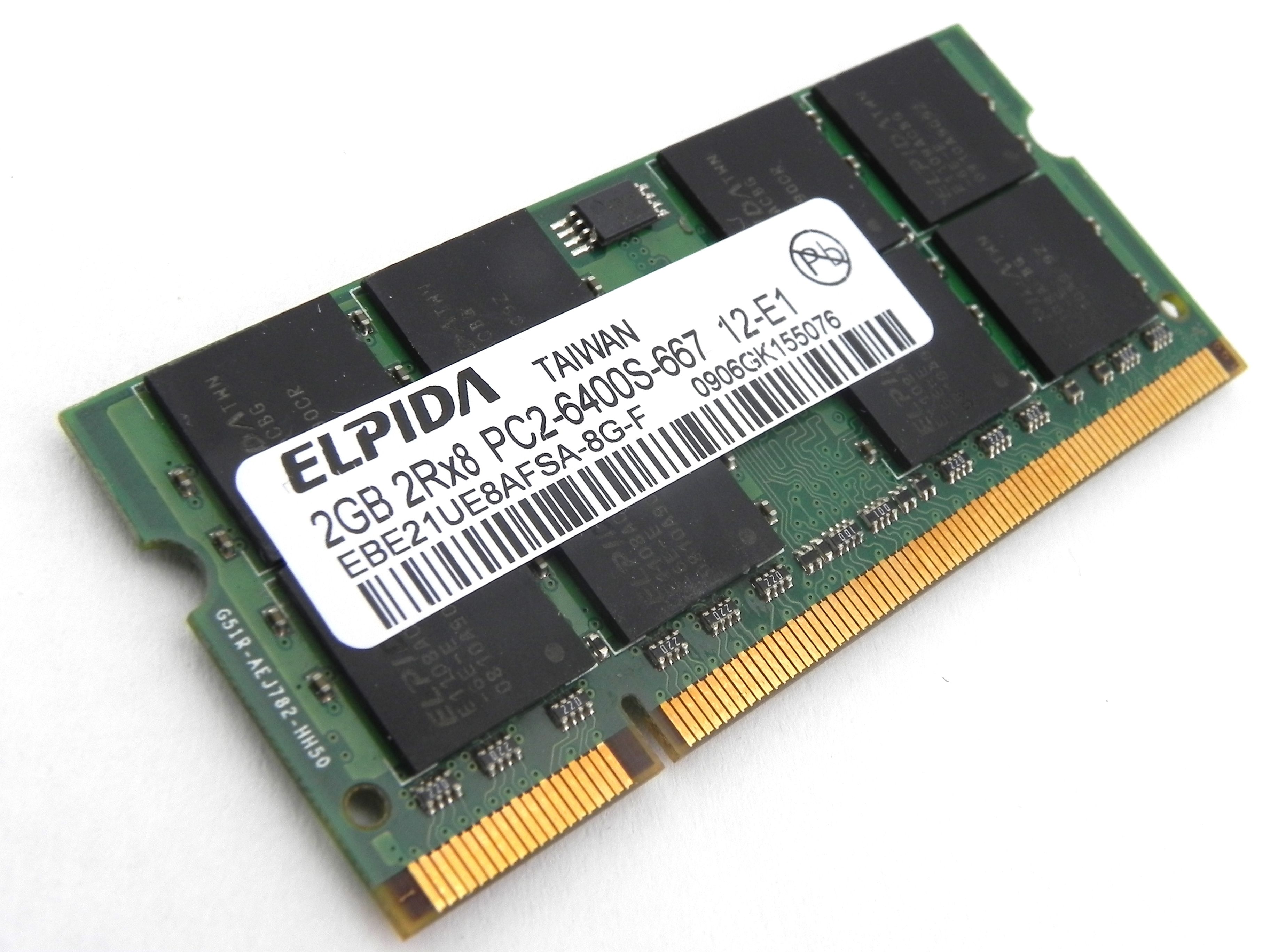 Модуль оперативной памяти Elpida DDR2 2Gb 800 Mhz PC2-6400S SoDimm  EBE21UE8ACUA-6E-E 1x2 ГБ (для ноутбука) - купить по выгодной цене в  интернет-магазине OZON (552424237)