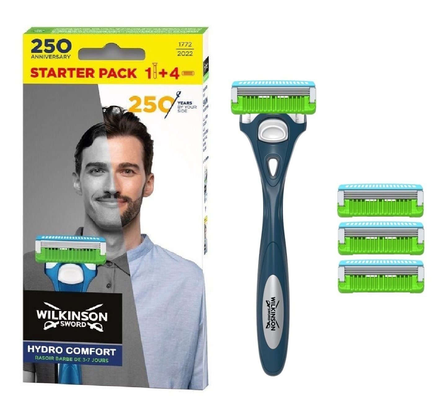 Wilkinson sword / Schick Hydro COMFORT / Бритвенный станок + сменные кассеты 4 шт.