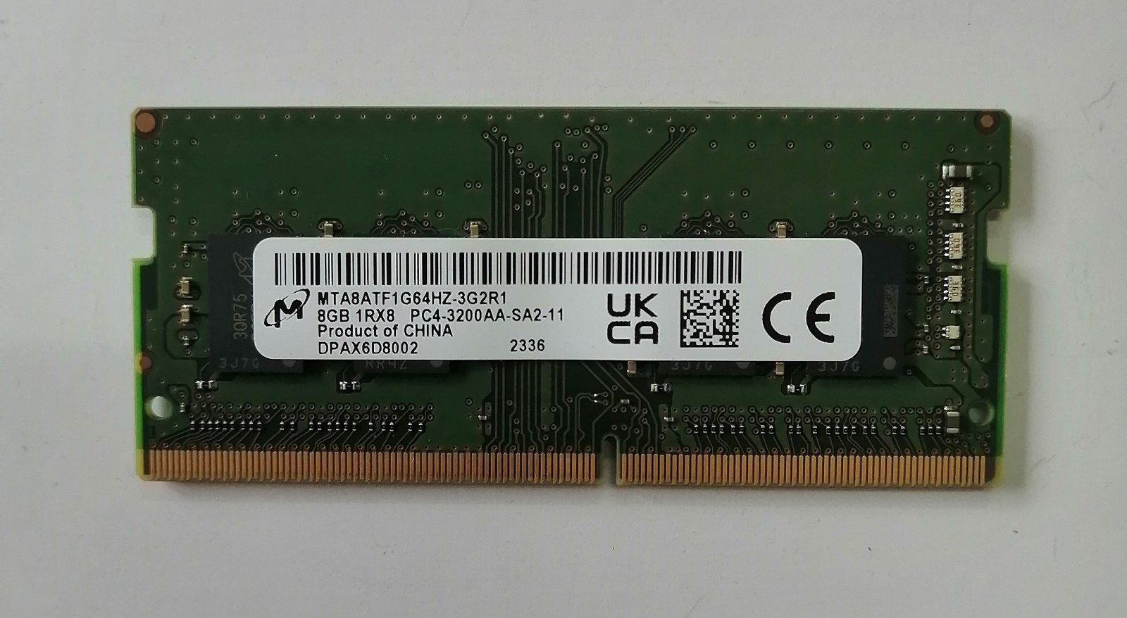 Micron Оперативная память SODIMM DDR4 MTA8ATF1G64HZ-3G2R1 8Гб 3200MHz 1x8 ГБ (MTA8ATF1G64HZ-3G2R1)