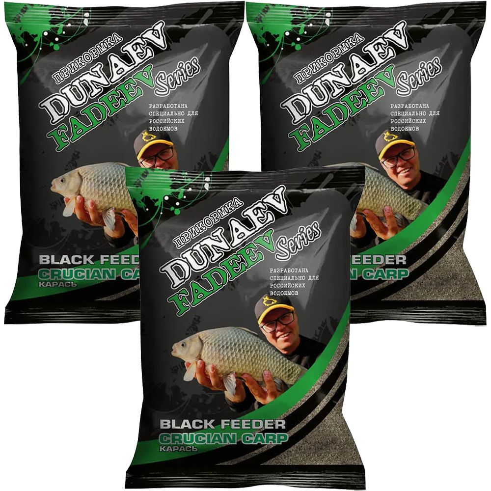 Прикормка натуральная DUNAEV-FADEEV Black Feeder Crucian Carp (Карась-Карп)  3 кг / Прикормка Дунаев / Принадлежности для рыбалки - купить с доставкой  по выгодным ценам в интернет-магазине OZON (1503013528)