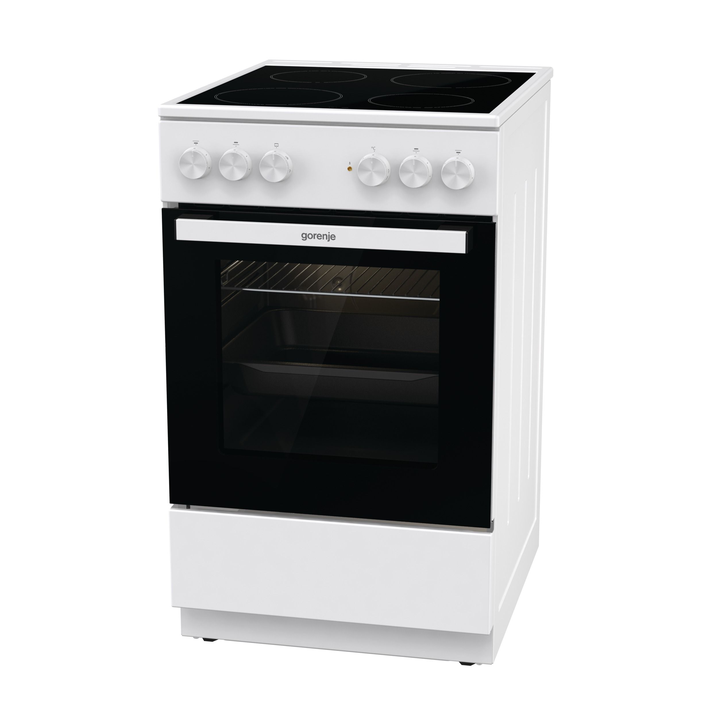 Электрическая плита Gorenje GEC5A21WG-B, класс А, очистка паром, ящик, белая