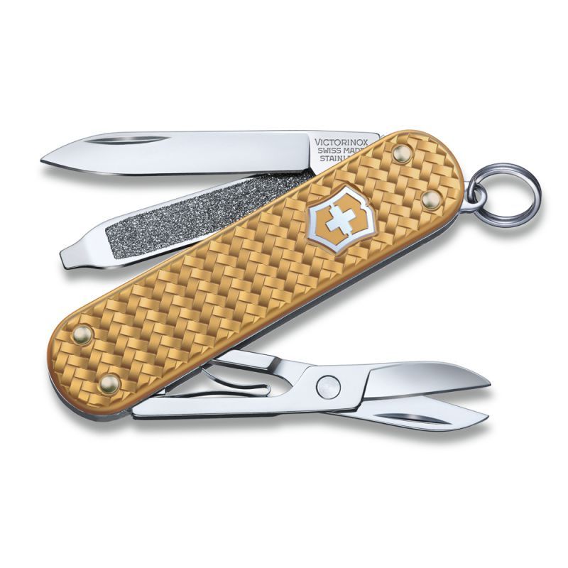 Нож-брелок Victorinox Classic SD Precious Alox "Brass Gold", 58 мм 0.6221.408G