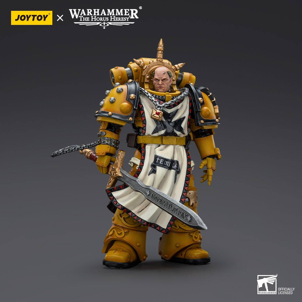 ПодвижнаяфигуркаJOYTOYWarhammer40K1/18ActionFiguresImperialFistsSigismund,FirstCaptainoftheImperialFists