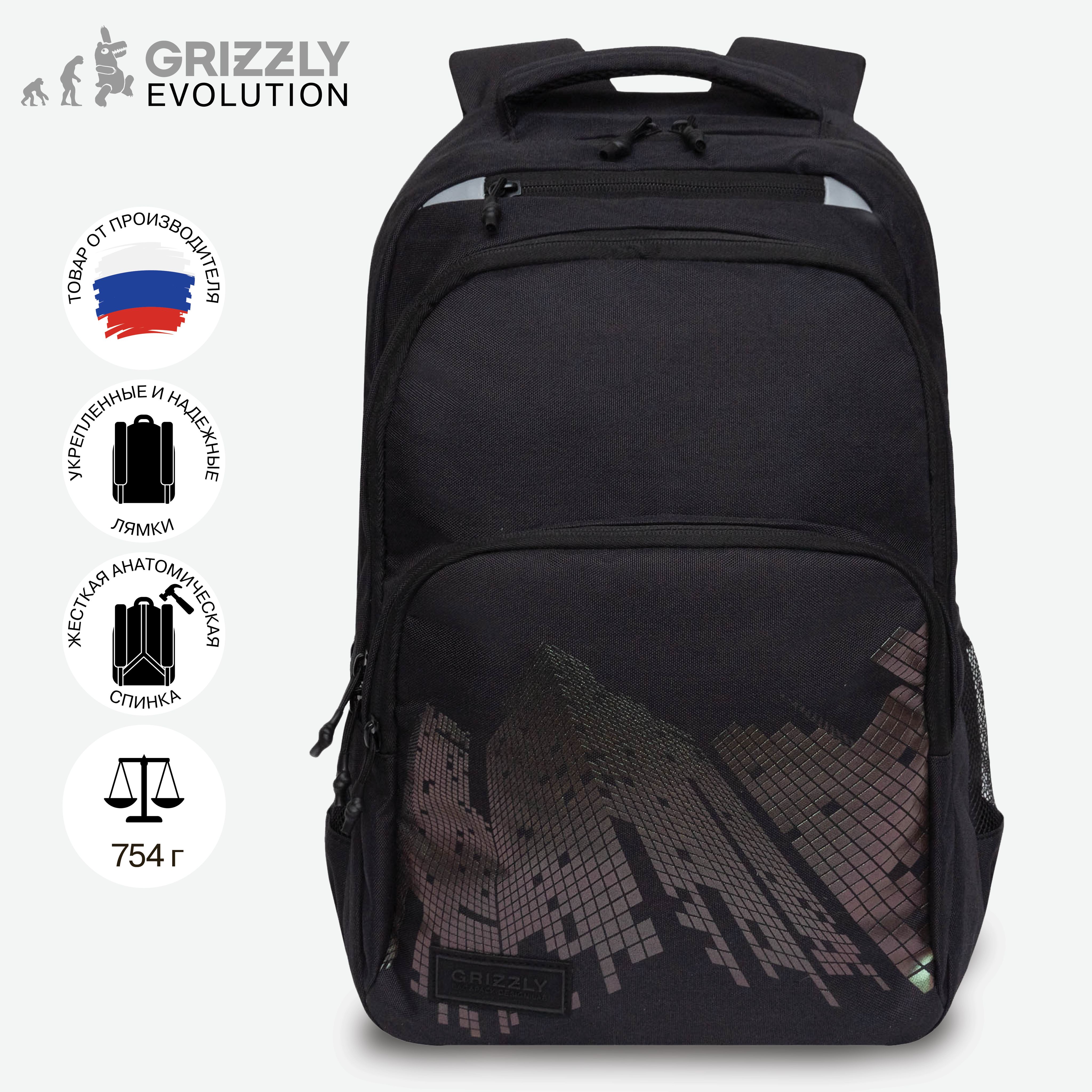 РюкзакшкольныйспортивныйдляподростковGRIZZLYRU-430-8/1