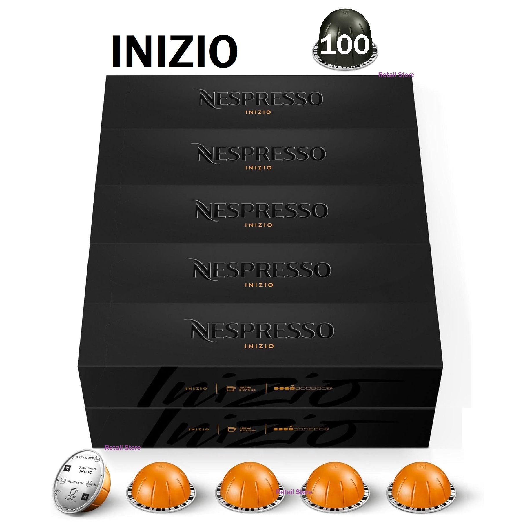 Набор кофе Nespresso Vertuo INIZIO, 10 упаковок (100 капсул)