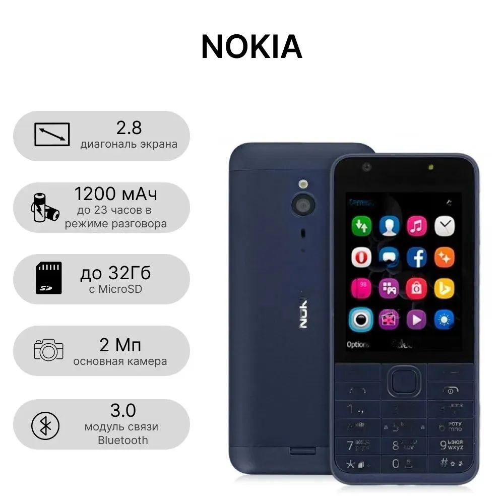 Nokia 230 Dual Sim Синий – купить в интернет-магазине OZON по низкой цене в  Армении, Ереване