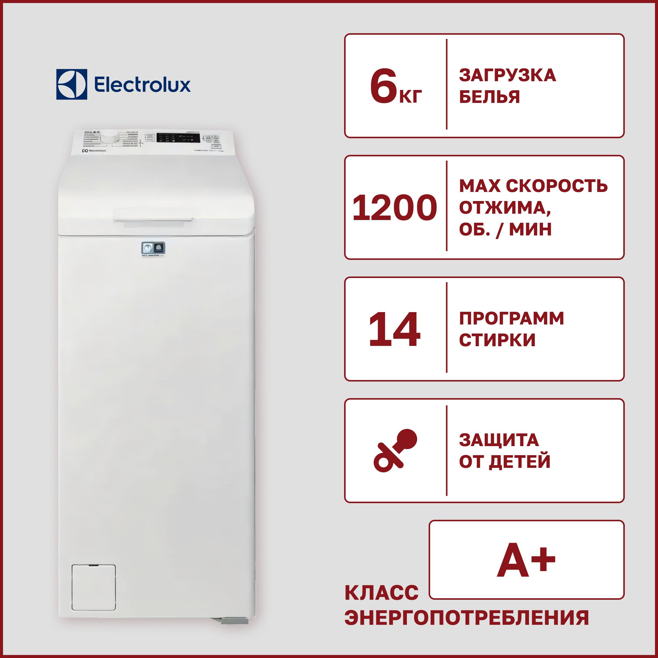 Стиральная машина с вертикальной загрузкой Electrolux EW 2TN35262P