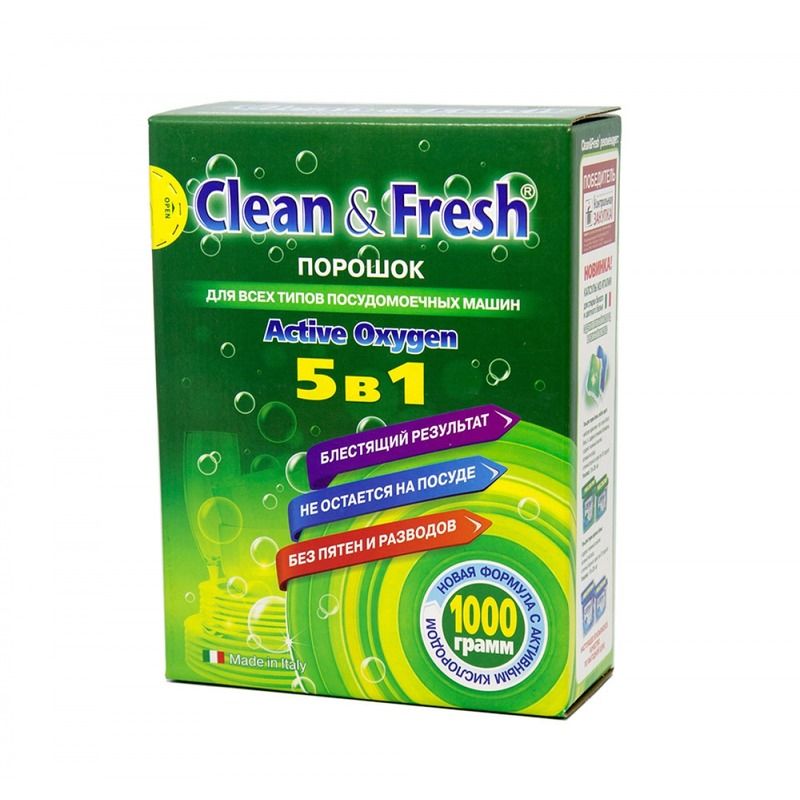 Clean & Fresh Порошок для посудомоечных машин, 1 кг