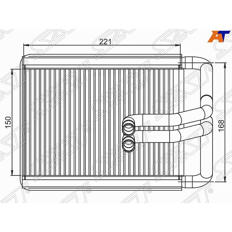 Радиатор отопителя для Киа Спортейдж 2 2004-2010, Kia Sportage 2 радиатор отопителя SAT ST-HN50-395-0, oem 971380Z000