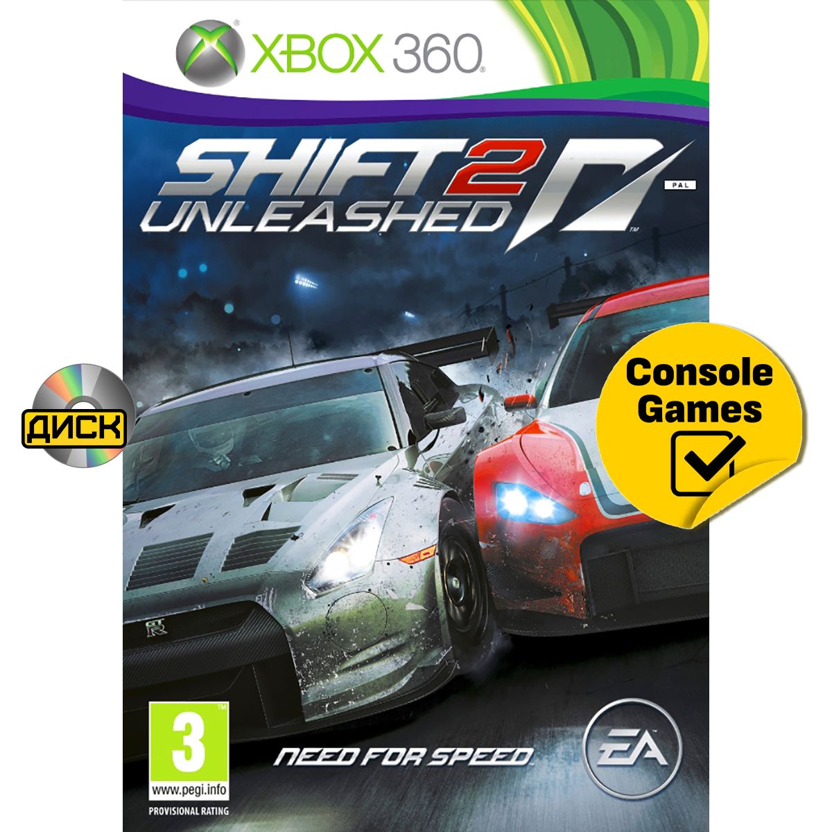 Xbox 360 Need For Speed: Shift 2 Unleashed (русские субтитры). Товар уцененный