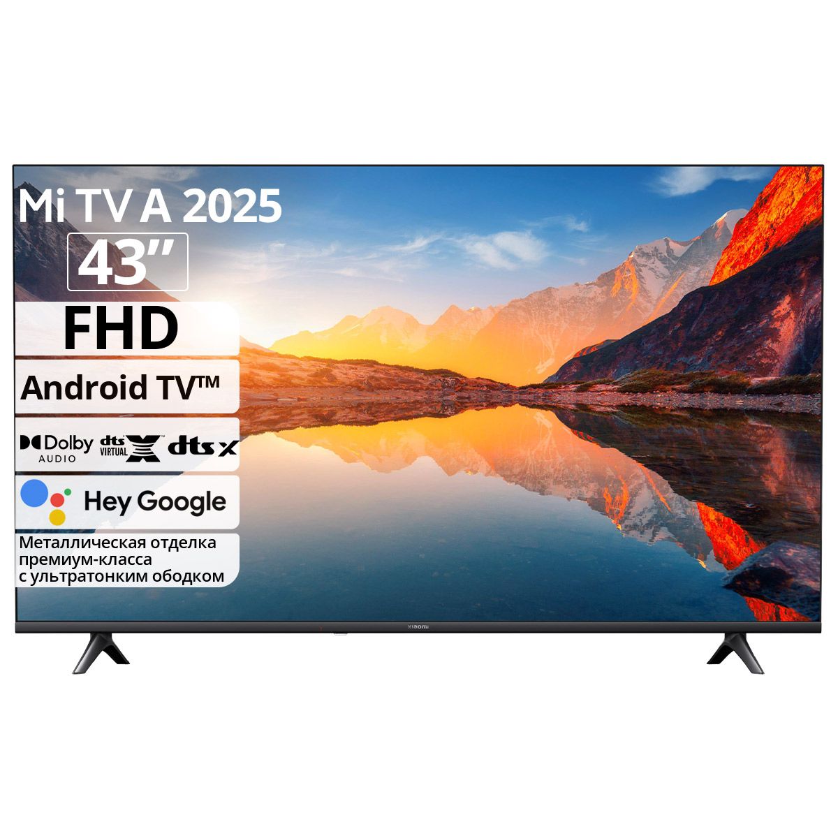 XiaomiТелевизорA202543FHD43"FullHD,черно-серый