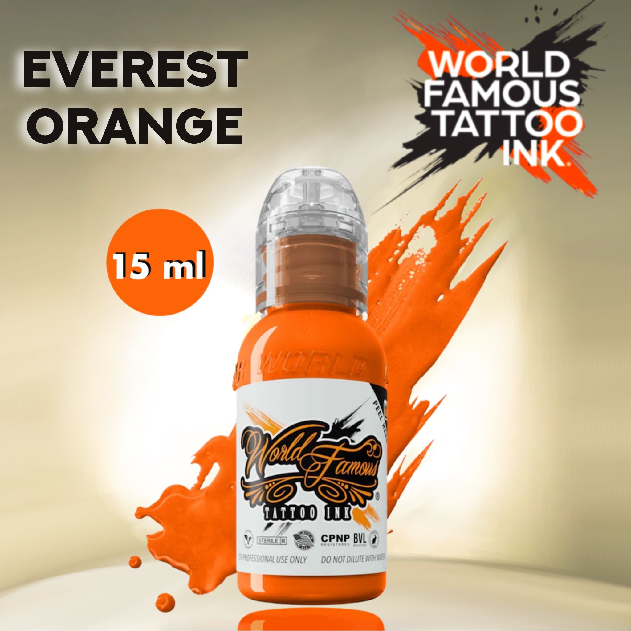 World Famous Everest Orange Краска для татуировки 15мл