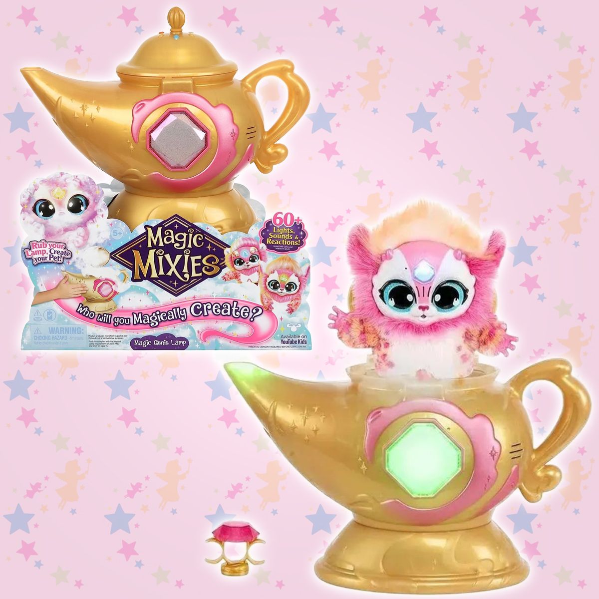 Интерактивная игрушка Magic Mixies Genie Lamp Волшебная лампа Розовая